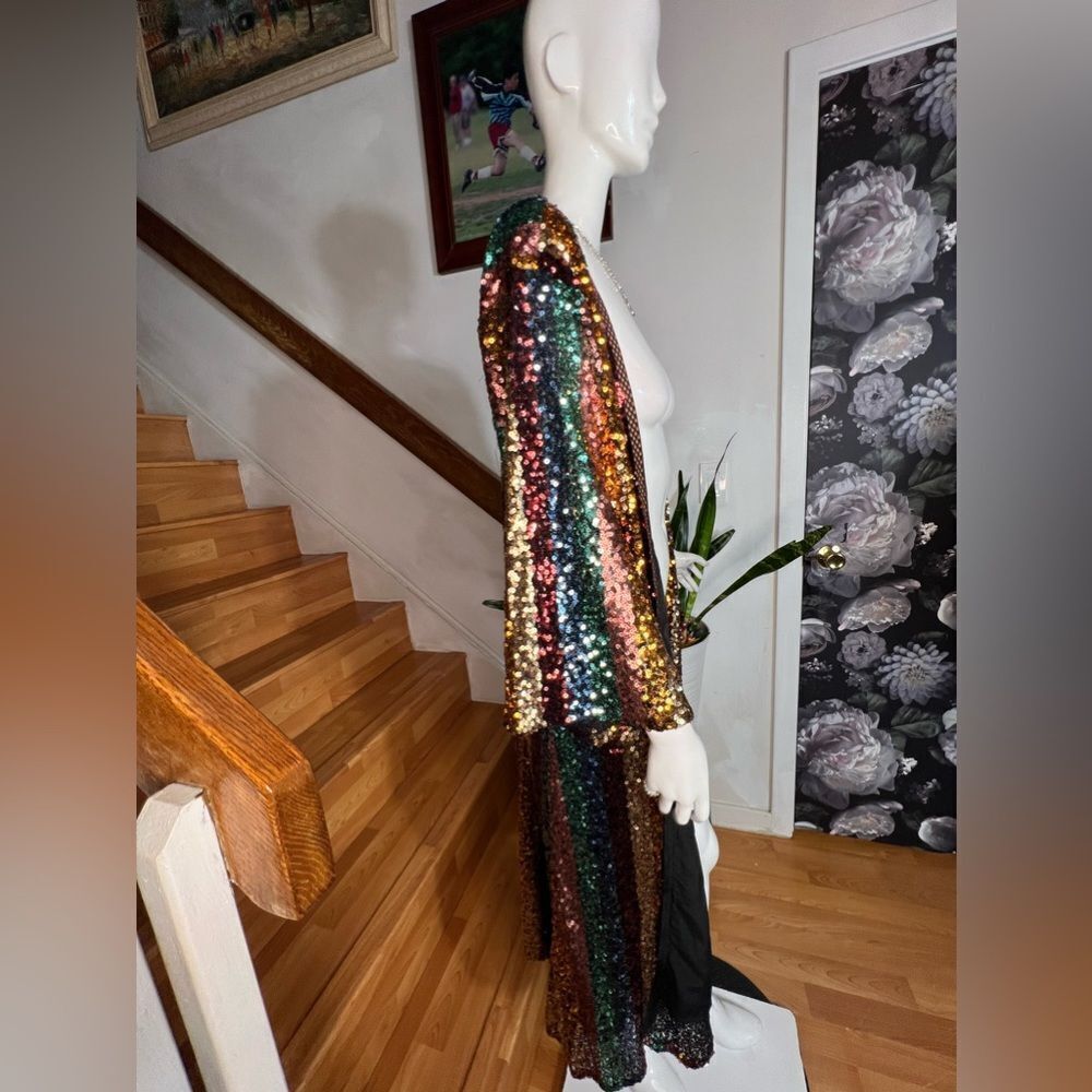 Free People Sequin Prism Kimono / Size ALL - Picture 5 of 8